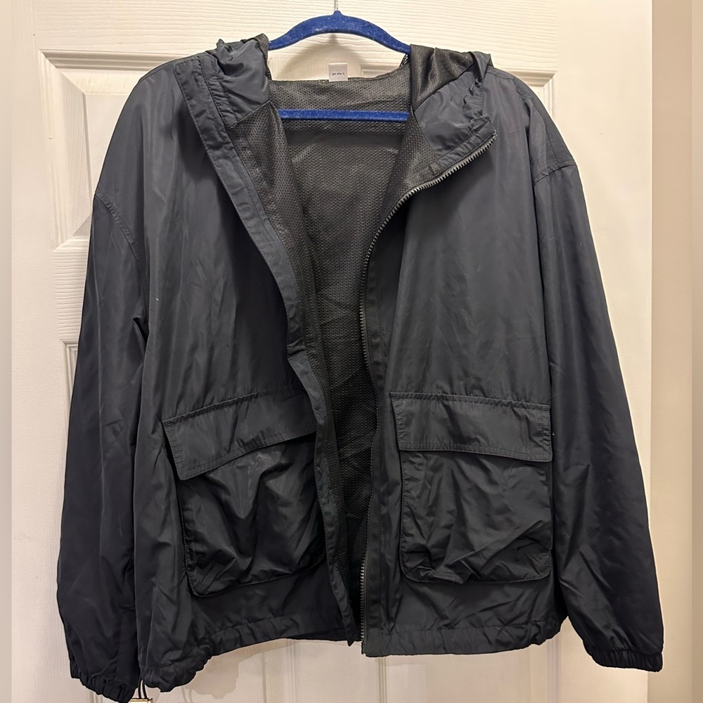 Old Navy Active Black Windbreaker Jacket